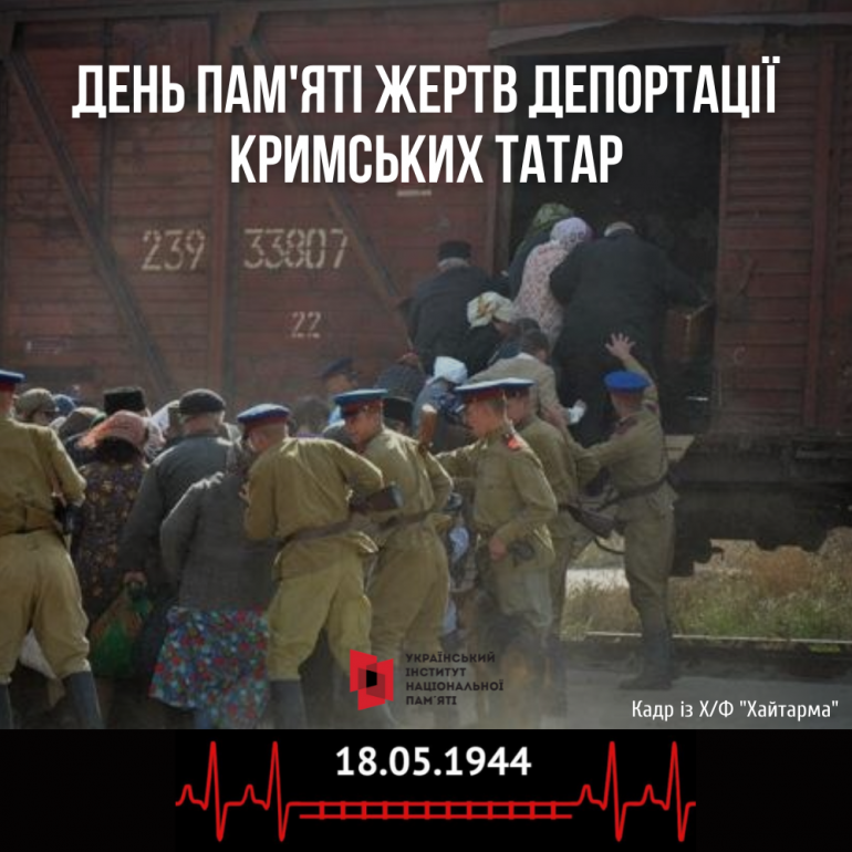 18 травня – День пам'яті жертв депортації кримськотатарського народу.