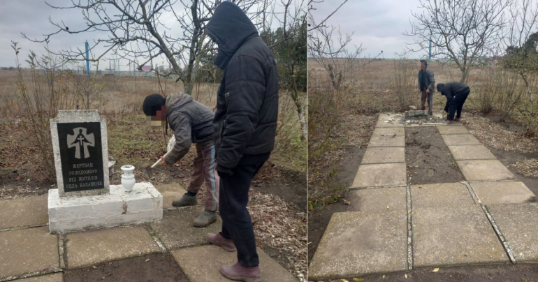 Окупанти знищили памʼятники жертвам Голодомору на окупованій Херсонщині напередодні 90-х роковин геноциду