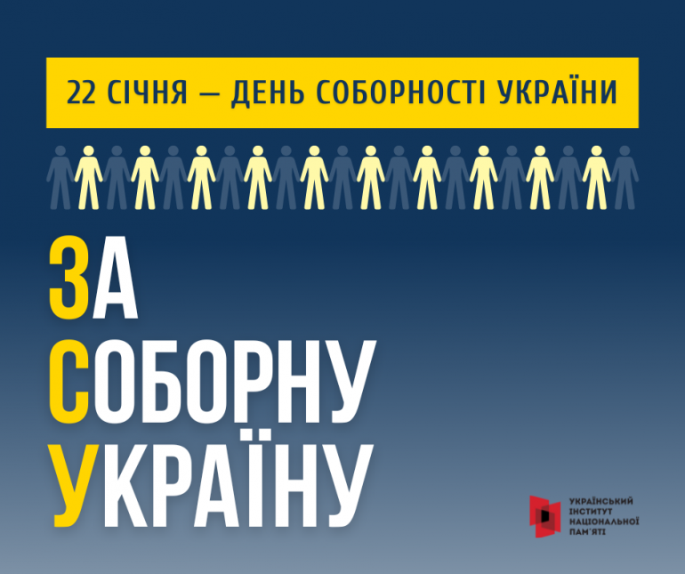 22 січня відзначатимемо День Соборності та 105 річницю проголошення незалежності Української Народної Республіки: інформаційні матеріали